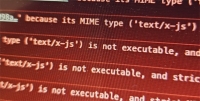 Joomla und because its MIME type ('text/x-js')